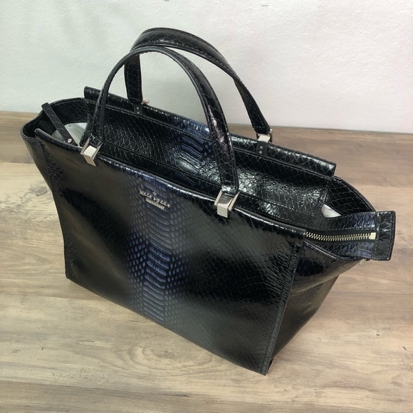 Kate Spade Midnight Blue Python Print Tote Bag - Picture 7 of 12
